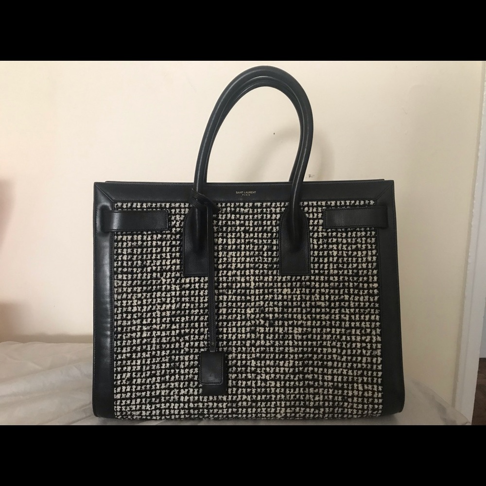 Saint Laurent Sac de Jour - Black and White large